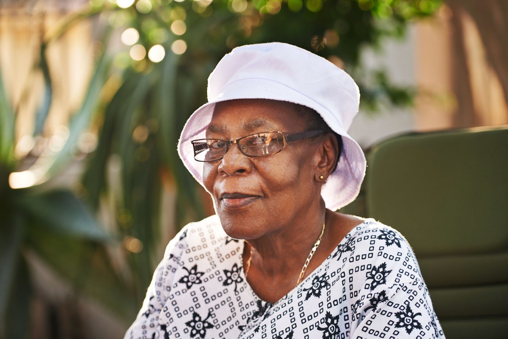 Woman smiling at an active assisted community center